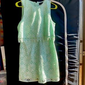Top shop mint lace dress size 6